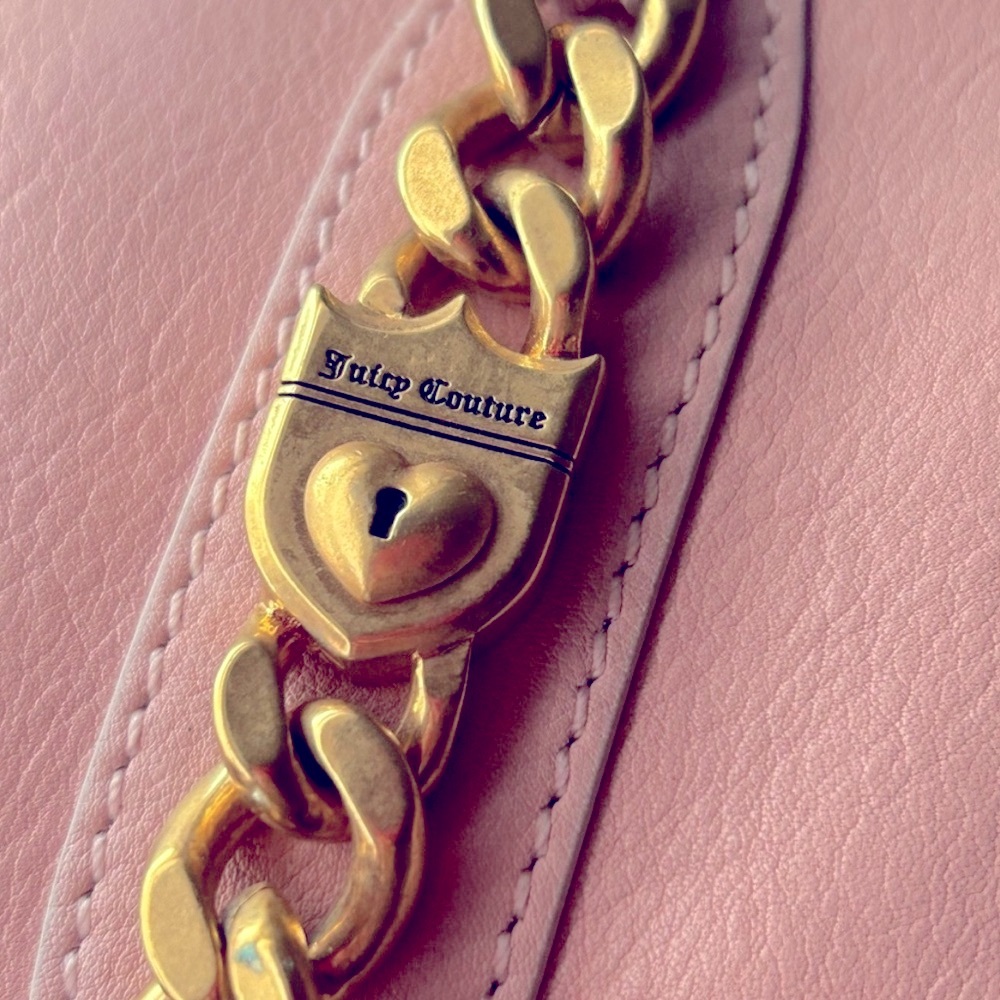 Juicy Couture ✨Pink Leather Baguette Shoulder Bag - Picture 5 of 11